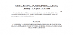 Objavljen Pravilnik o Komisiji za procjenu potrebe...
